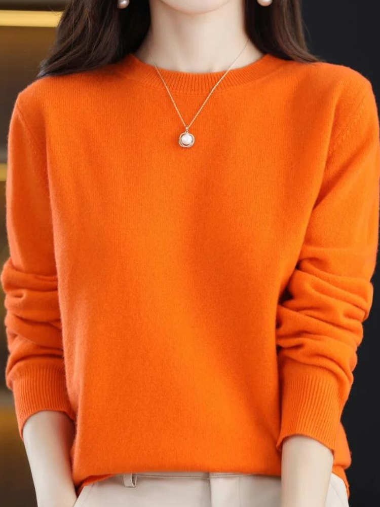 Alisa | Damski sweter z wełny merino – lekki dzianinowy pulower