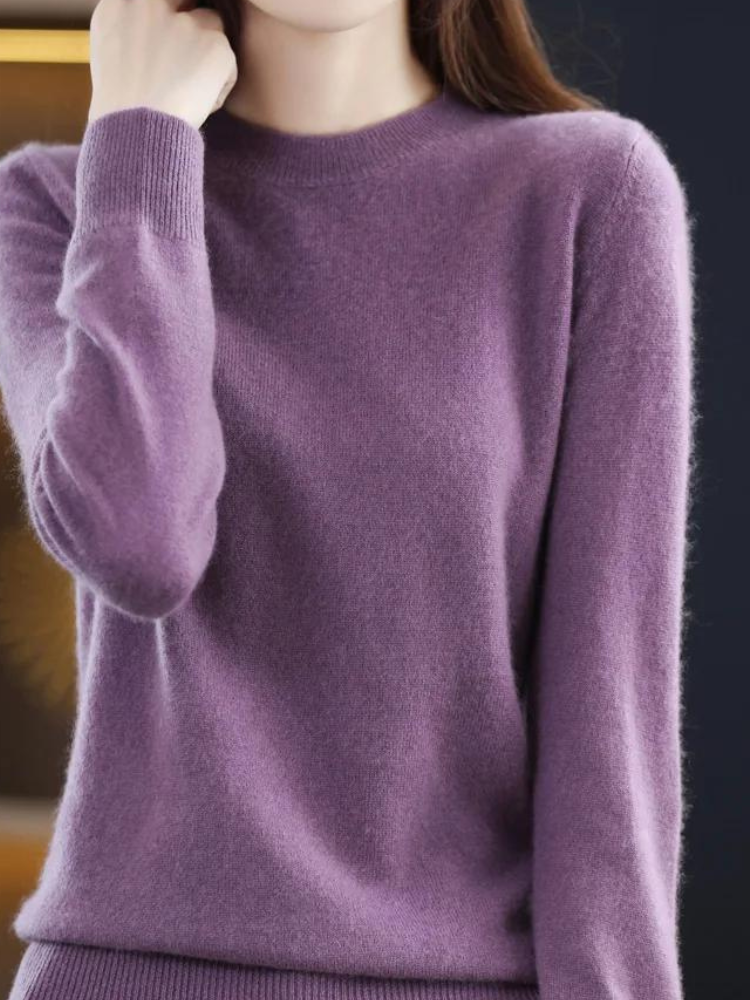 Alisa | Damski sweter z wełny merino – lekki dzianinowy pulower