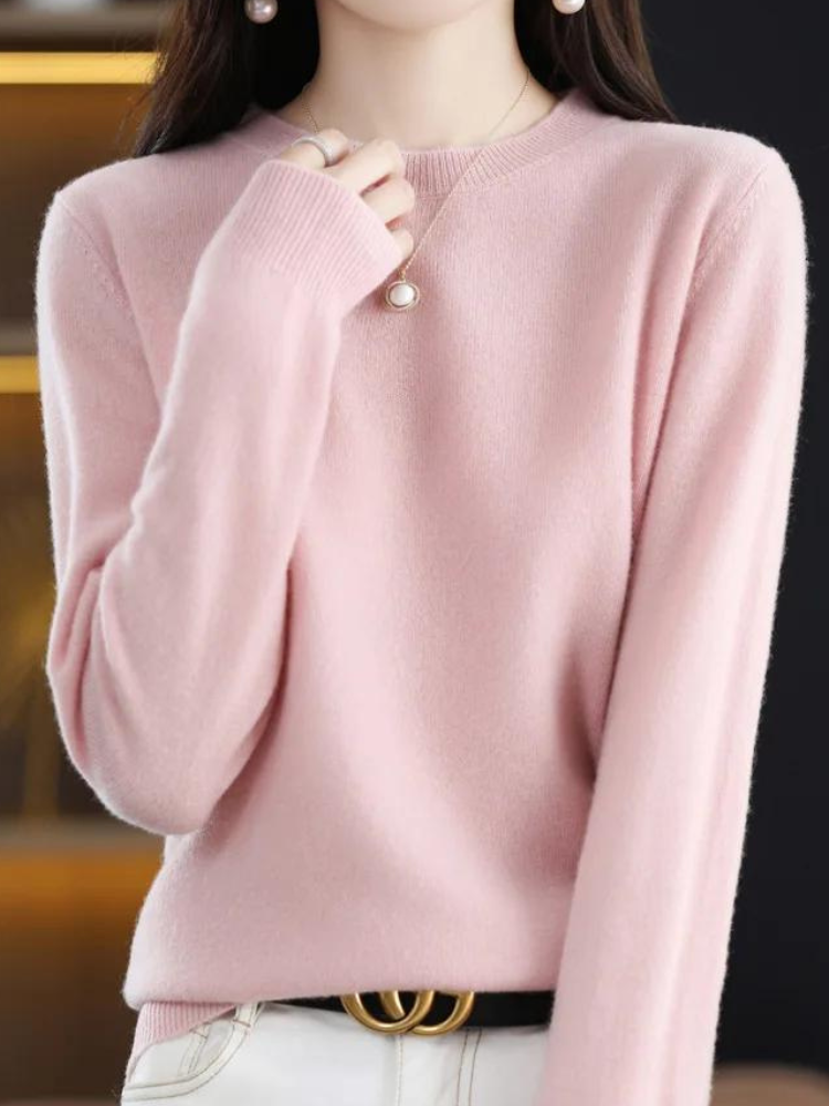 Alisa | Damski sweter z wełny merino – lekki dzianinowy pulower