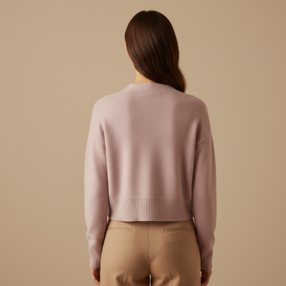 Pastelowy Krótki Kardigan Cropped