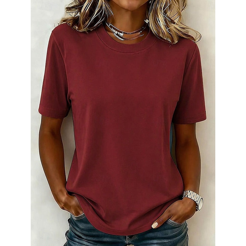 Corielle | Women's short-sleeved T-shirt – casual crew neck blouse