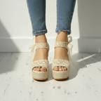 Paloma | Women's Wedge Espadrilles – Open Toe, Ankle Strap, Platform