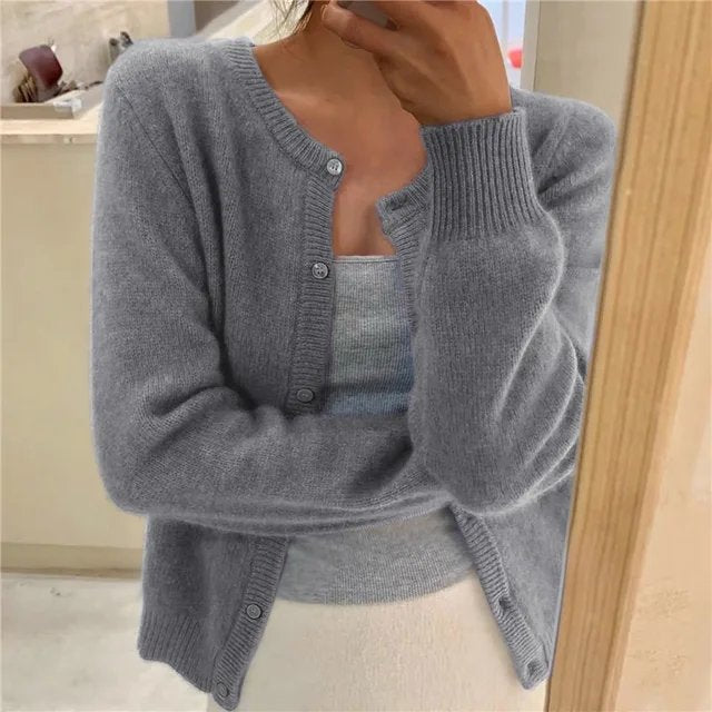 Emma | Damska sweterkowa kamizelka z dzianiny w stylu casualowym