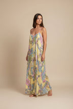 Loose-fitting spaghetti strap maxi dress - a loose summer dress with airy comfort