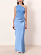 Women's one-shoulder evening gown – elegant maxi dress for formal occasions