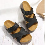 Crisscross Platform Sandals for Women - Elegant, Everyday, and Comfortable Sliders