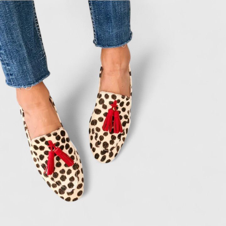 Lysavira | Damskie mokasyny ortopedyczne – buty wsuwane z frędzlami