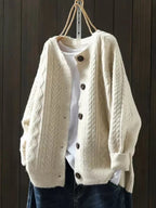 Majka | Women's Oversize Sweater Vest - Cable Knit Sweater